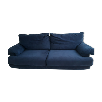 Canapé alcantara Rochebobois bleu marine