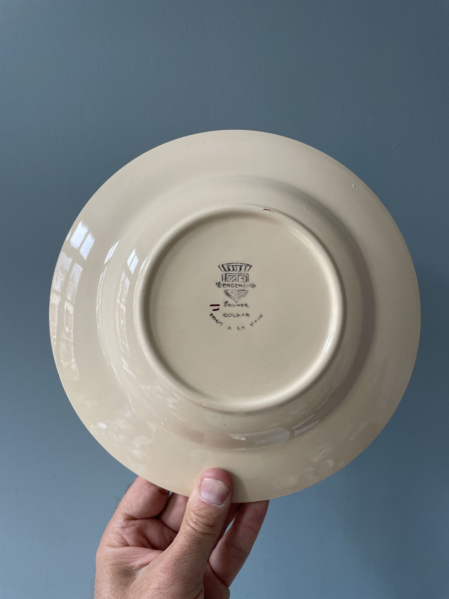 Set of 12 Longchamp France hollow plates, Colmar model