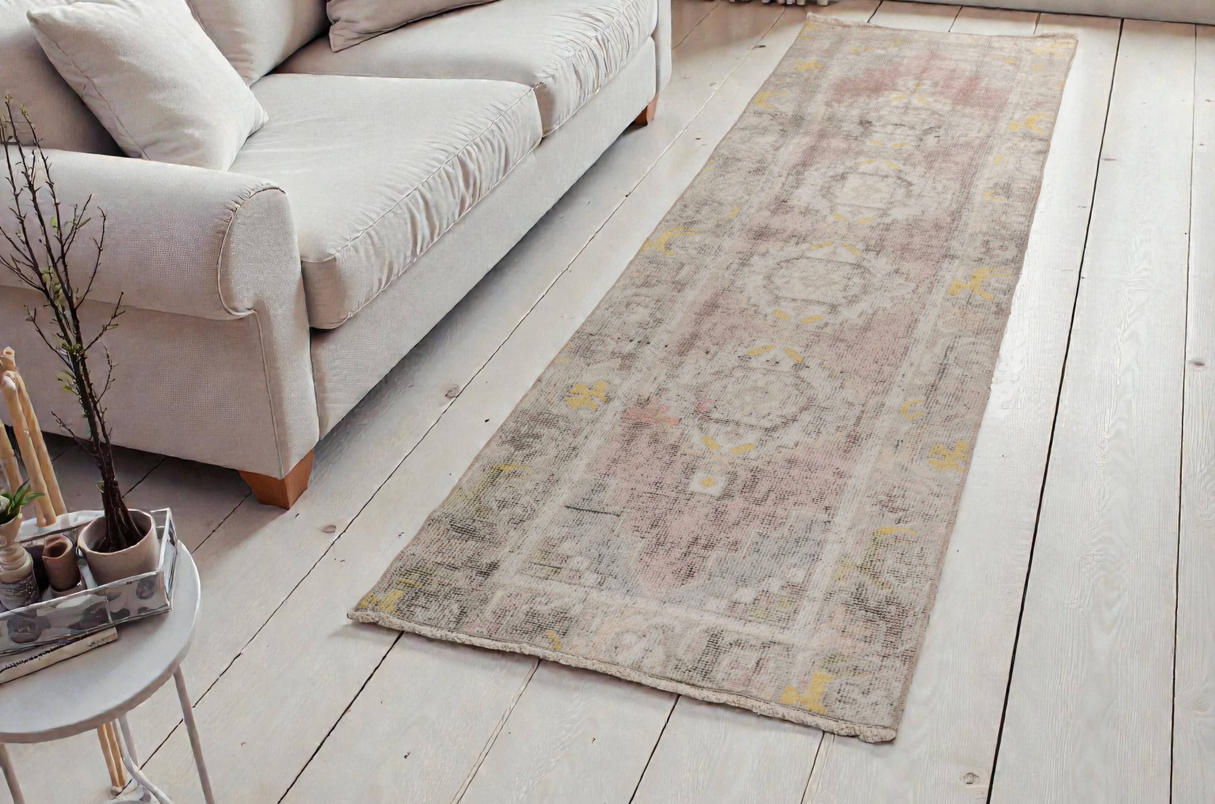 Vintage Tribal Oushak Runner