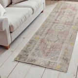 Vintage Tribal Oushak Runner