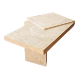 Brutalist coffee table 70s natural stone of Les Eyzies