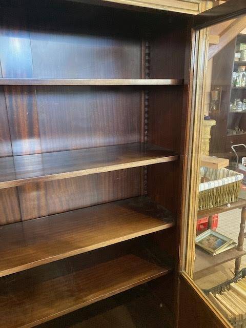 2-door cherry wood bookcase