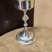Vintage silver-plated metal candlestick
