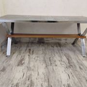 Table basse années 70 à décor de chevaux
