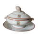 Circa 1900s Pillivuyt Gold 'BM' Monogrammed White Porcelain Soup Tureen