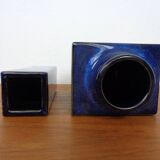 Blue Japanese ceramic vases, 1960s, set of 2