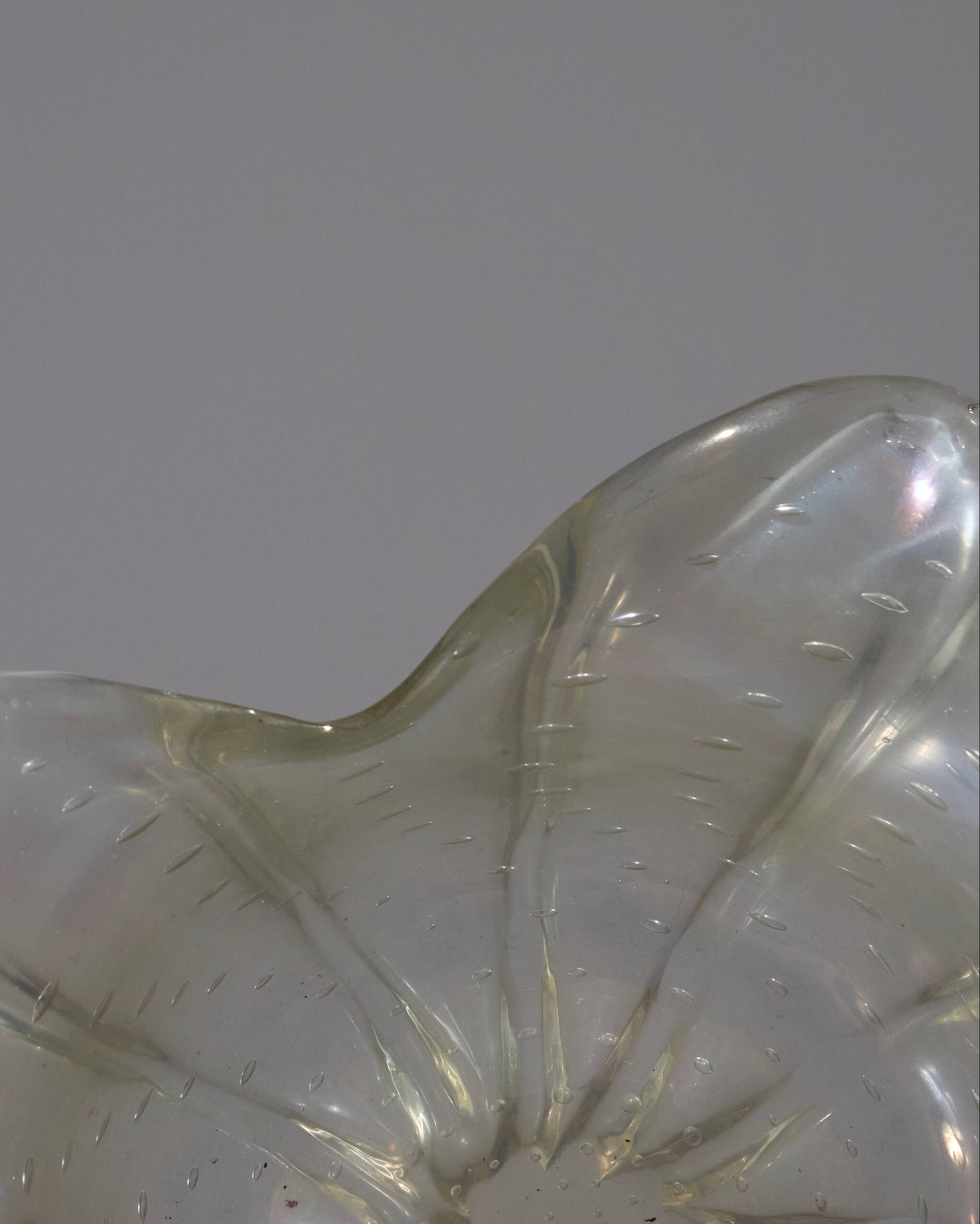 Gold-sequined Murano glass bowl, 1940s
