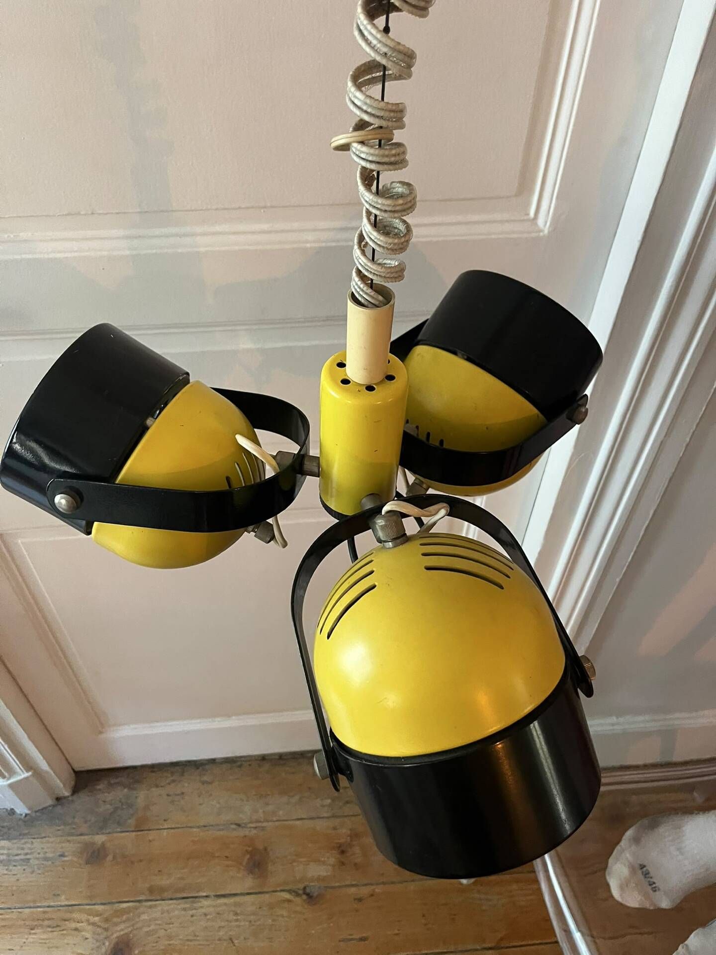 Vintage space age lamp metal 3 eyeball globes