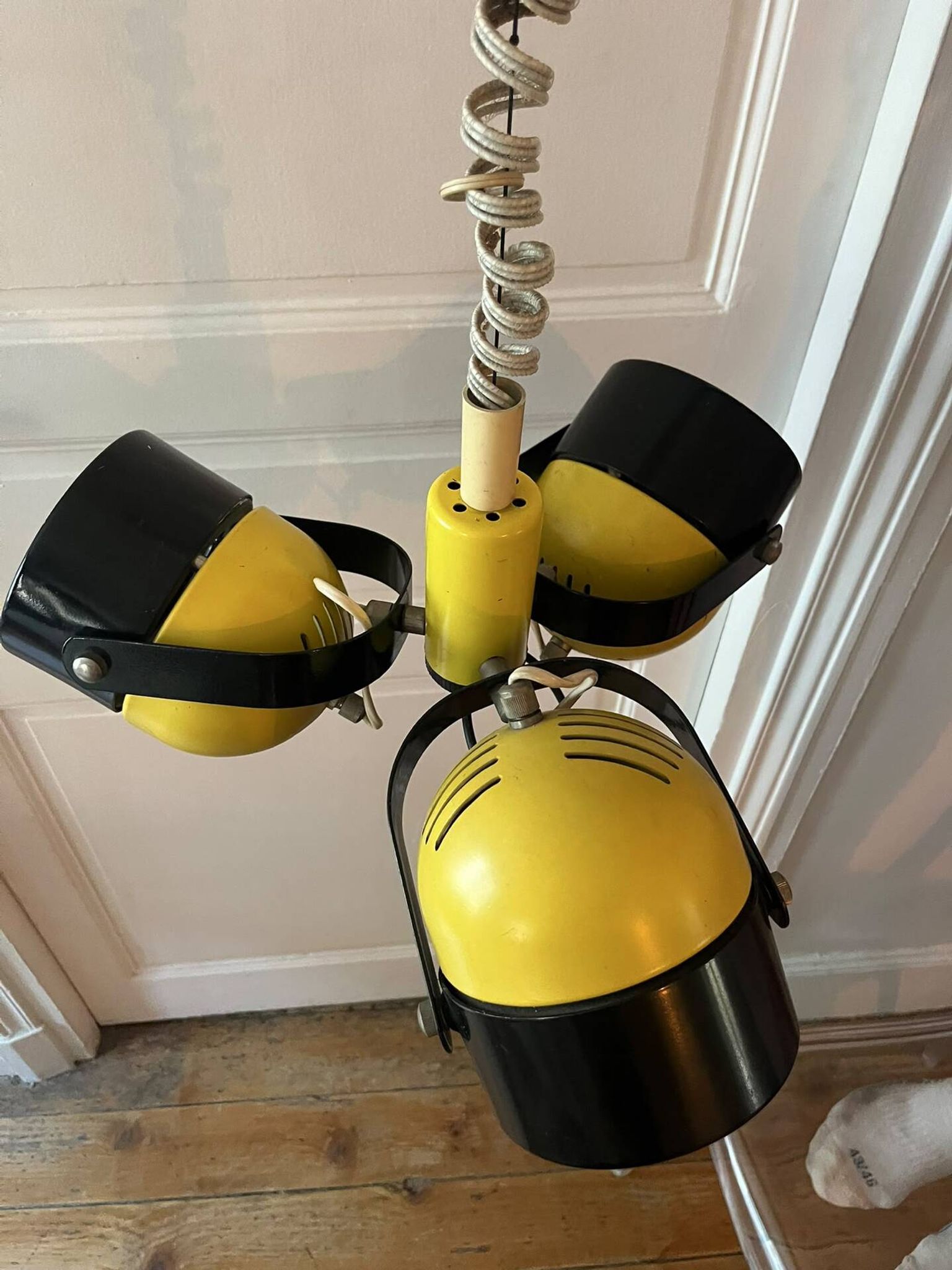 Vintage space age lamp metal 3 eyeball globes
