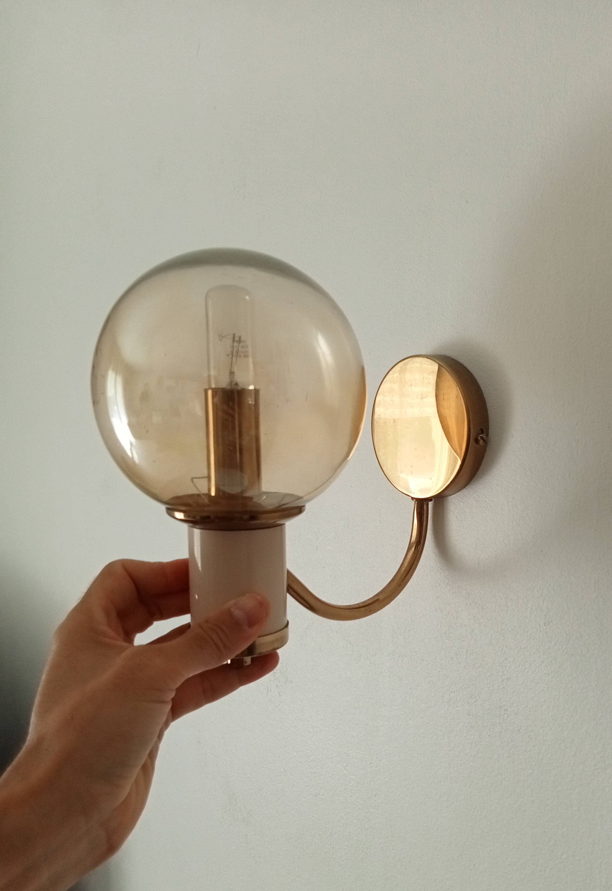 Pair of vintage Maison Delmas wall lights from the 70s