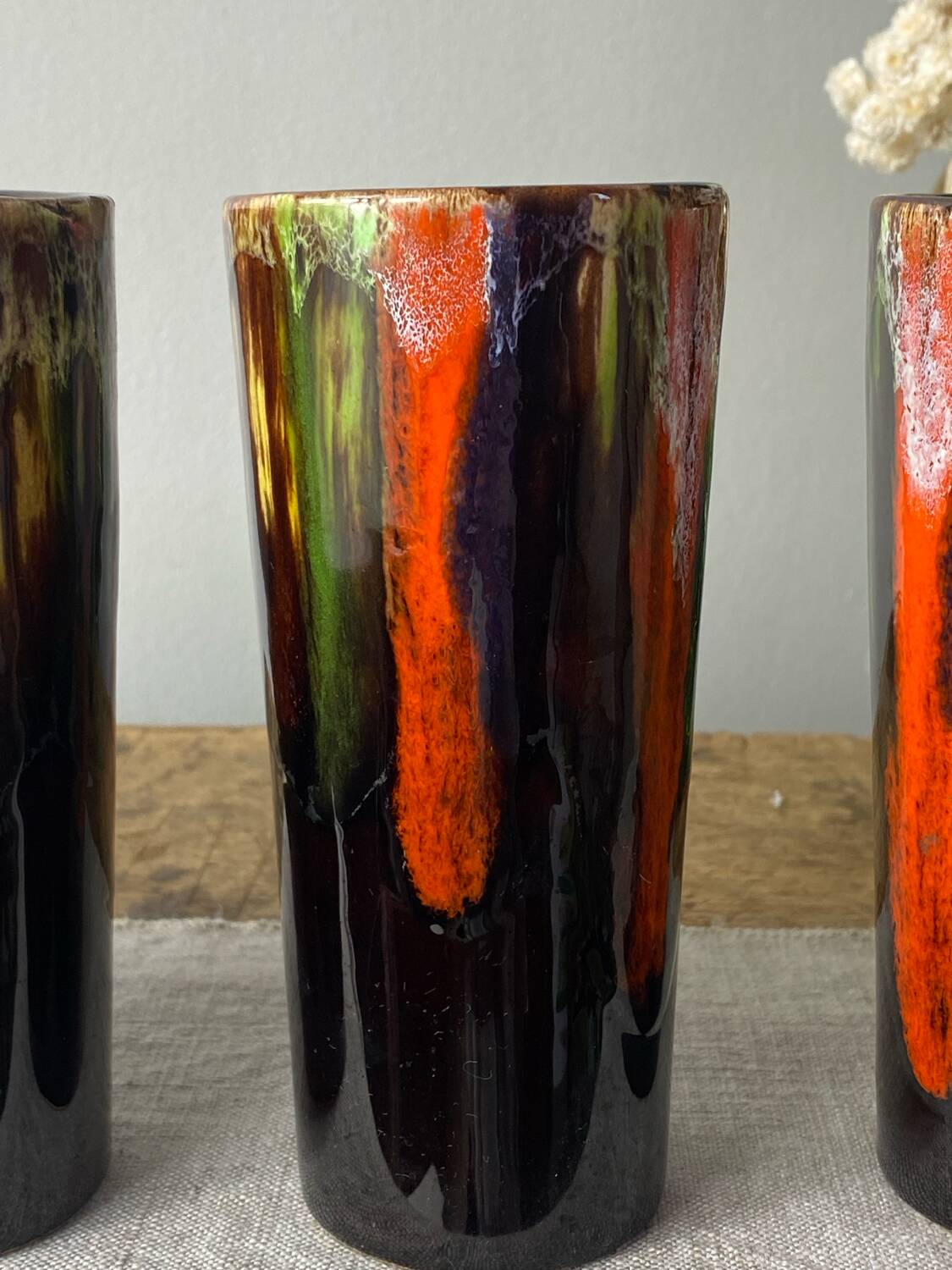 Verres  à orangeade en céramique Vallauris