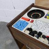 Unique table de chevet jeux 1960 15 jeux complets pieds compas 1960