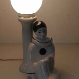 Lamp in ceramic, Pierrot, 70's