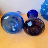 Blue glass bud vase