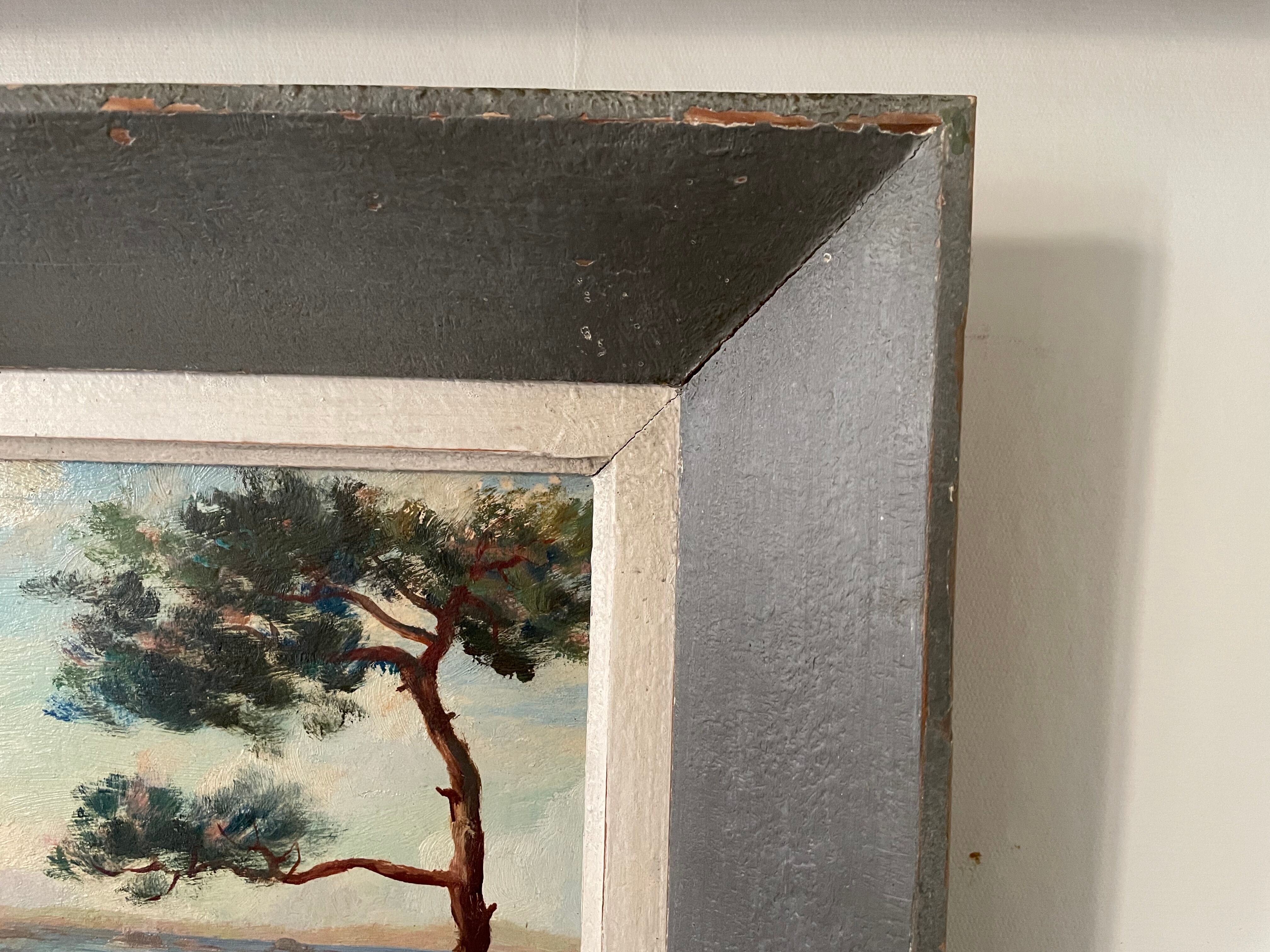 Old seaside painting