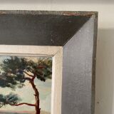 Old seaside painting