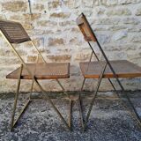 Italian cane folding chairs