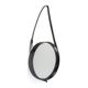 Leather strap mirror attributed to Jacques Adnet, France, 1960s.
