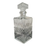 Chiseled glass whiskey decanter