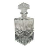 Chiseled glass whiskey decanter