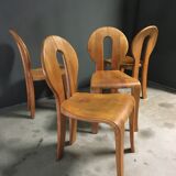 1980's wooden dining chairs.