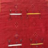Tapis kilim tribal marocain fait main 98x156 cm