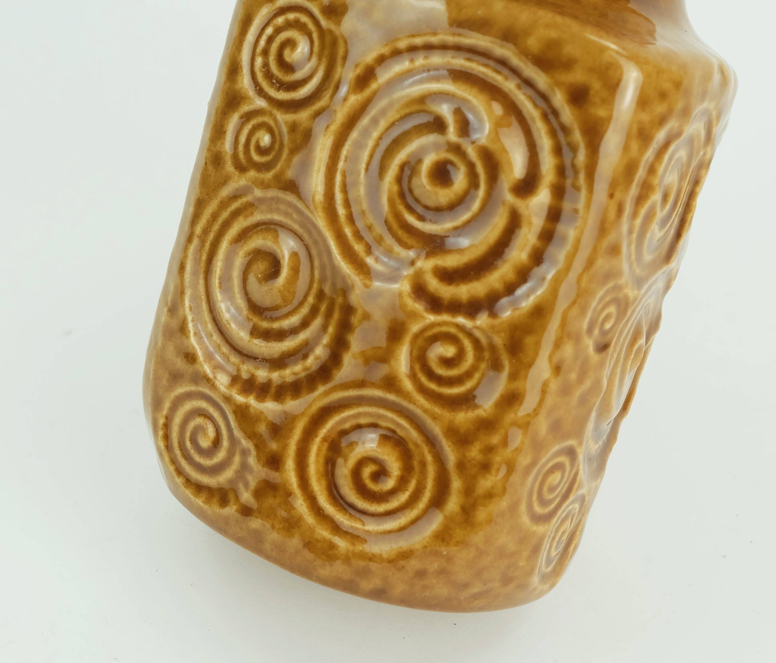 scheurich mid century VASE 1960s decor jura ochre glaze model 282-16