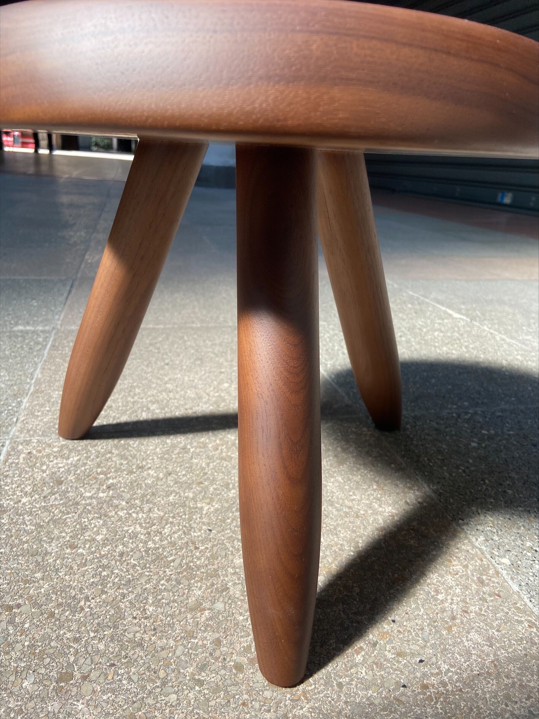 Low shepherd stool by Charlotte Perriand, edition Cassina