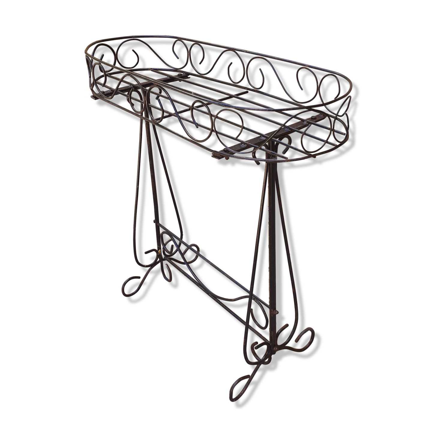 Jardinière en fer forgé vintage année 50