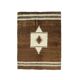 Vintage Turkish Hand-Knotted Wool Cotton Brown Kilim Area Rug 148x198