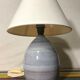 Old Blue Enamels EnamelSed Earth Ball Lamp Signed Blue - Vintage Cream Lamp