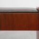 Art Deco Walnut Stool with Leather Seat, Belgium ca. 1925