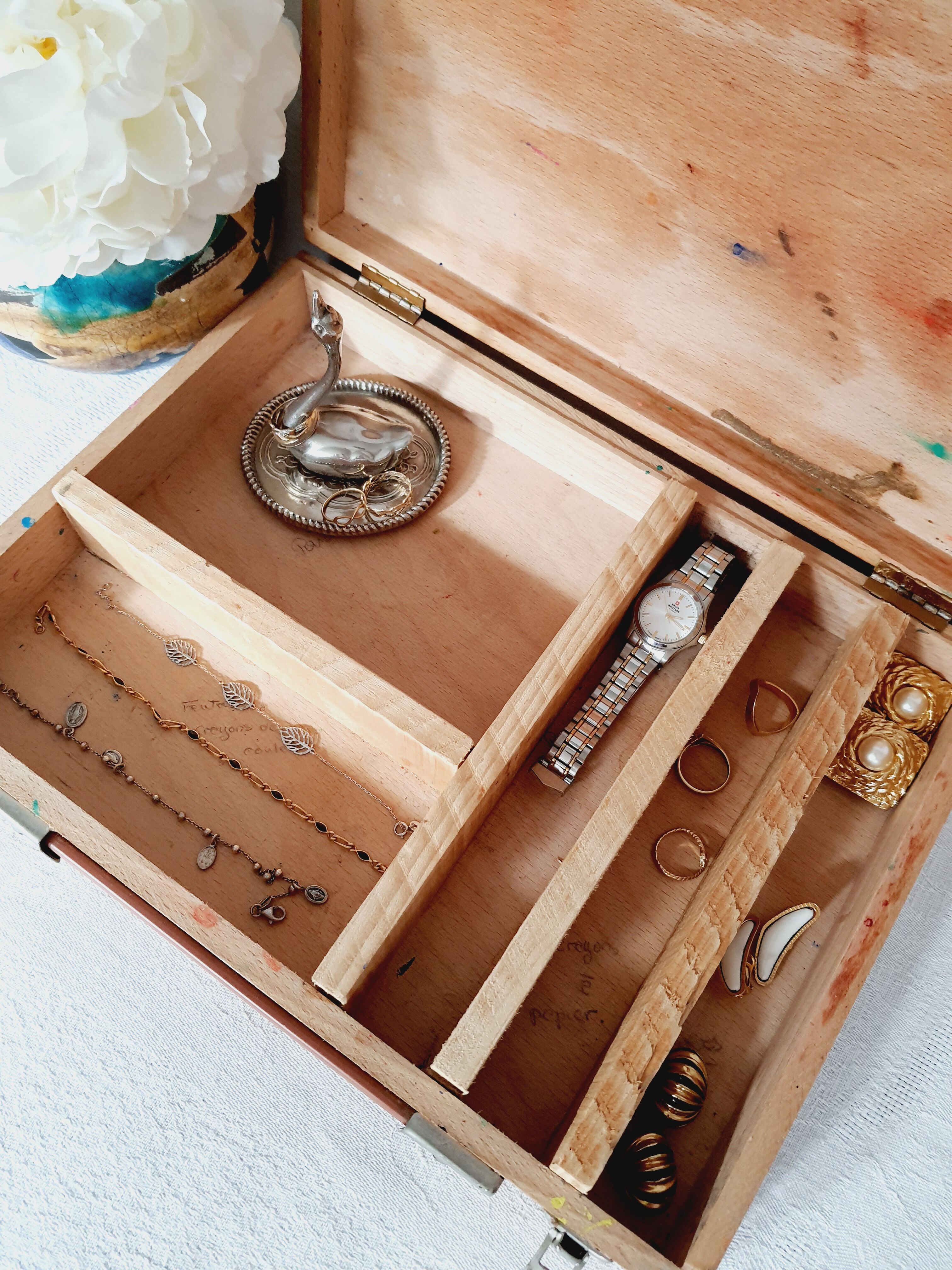 Pencil and vintage paint malette