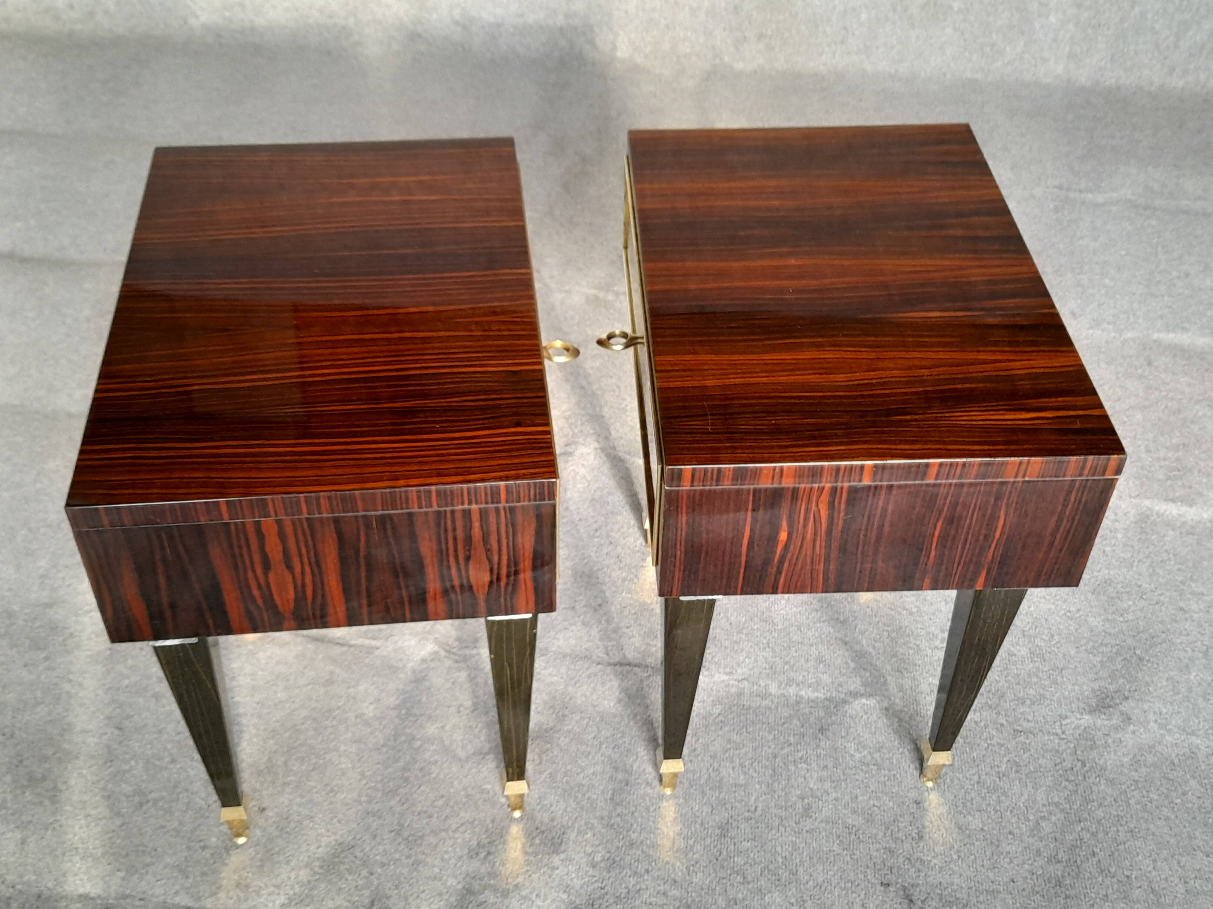 1 pair of vintage bedside tables from the 1960s