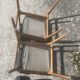Chaise vintage skaï noir