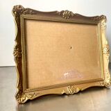 Cadre ancien en bois doré 28 cm x 22 cm Verre CONVEXE