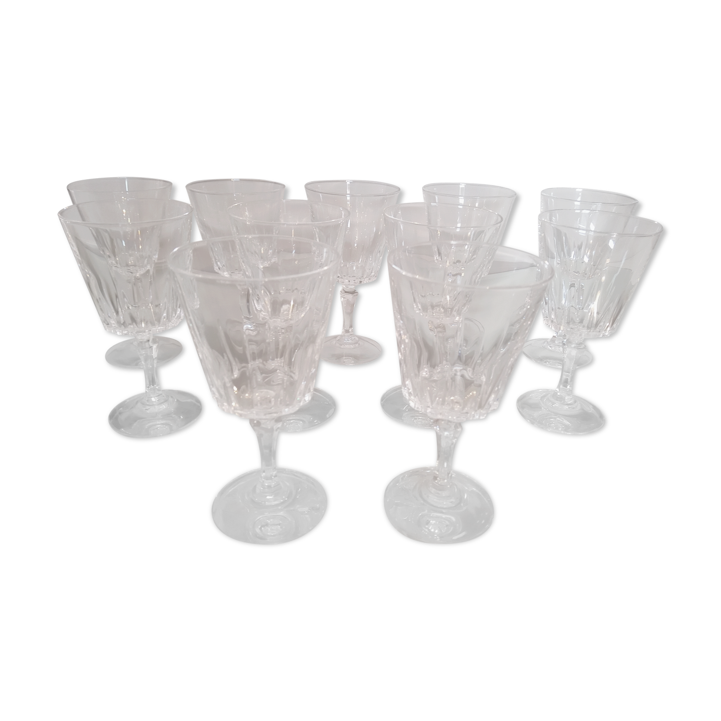 Lot of 11 port or antique crystal liqueur glasses