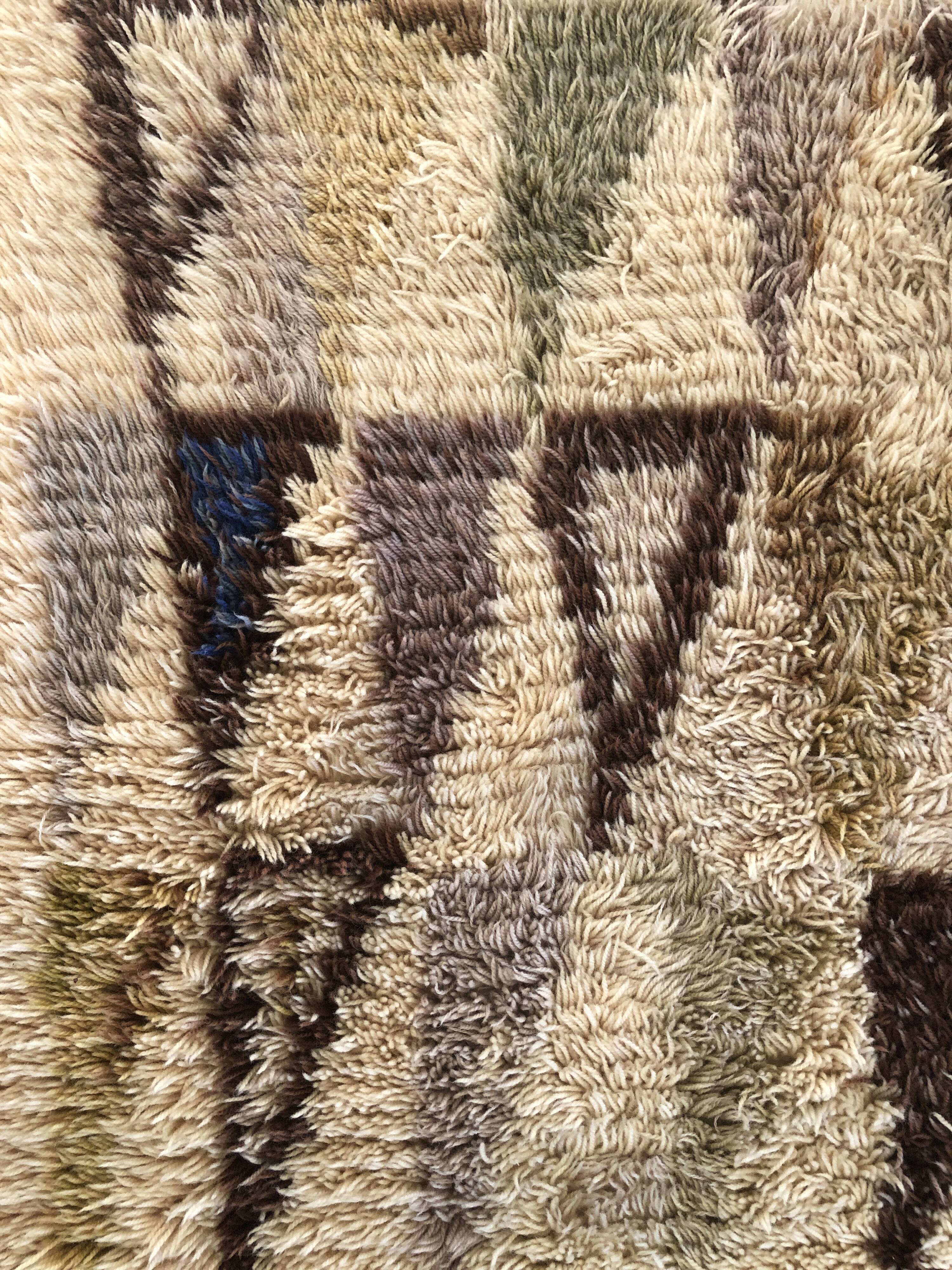 Scandinavian rug Rya by Maija Kolsi Makela, 160x100cm