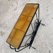 Vintage wrought iron console side table magazine rack