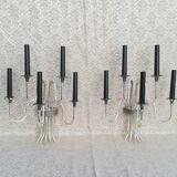 Silver bronze wall lights