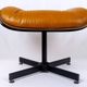 Lounge chair & son ottoman - leather & alu, xxth century
