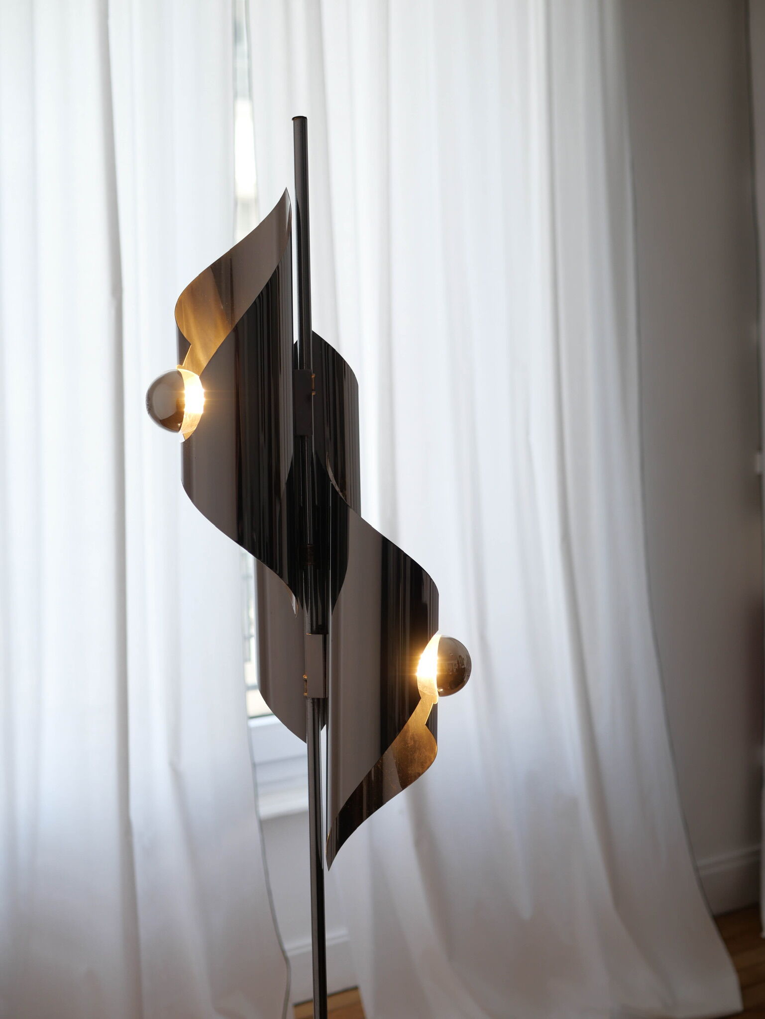 Vintage floor lamp chrome spoutnick