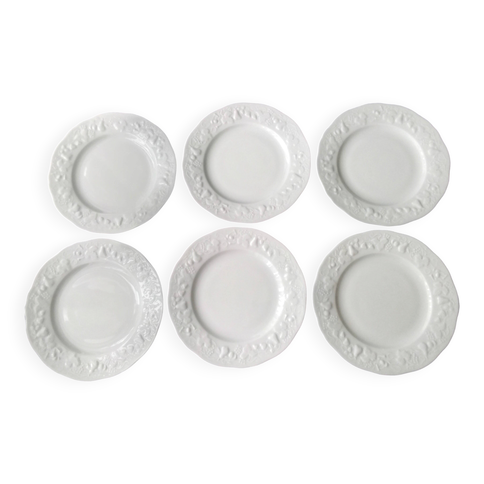 6 Assiettes plates Limoges  Ph. Deshoulières  Modèle California