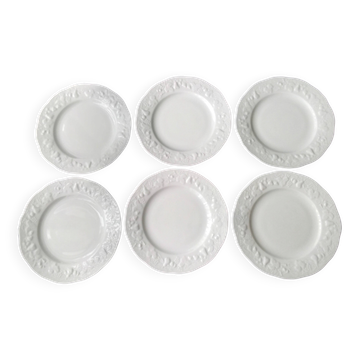 6 Assiettes plates Limoges  Ph. Deshoulières  Modèle California