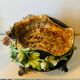 Cache pot, jardinière Napoleon III époque XIXe en barbotine et bronze