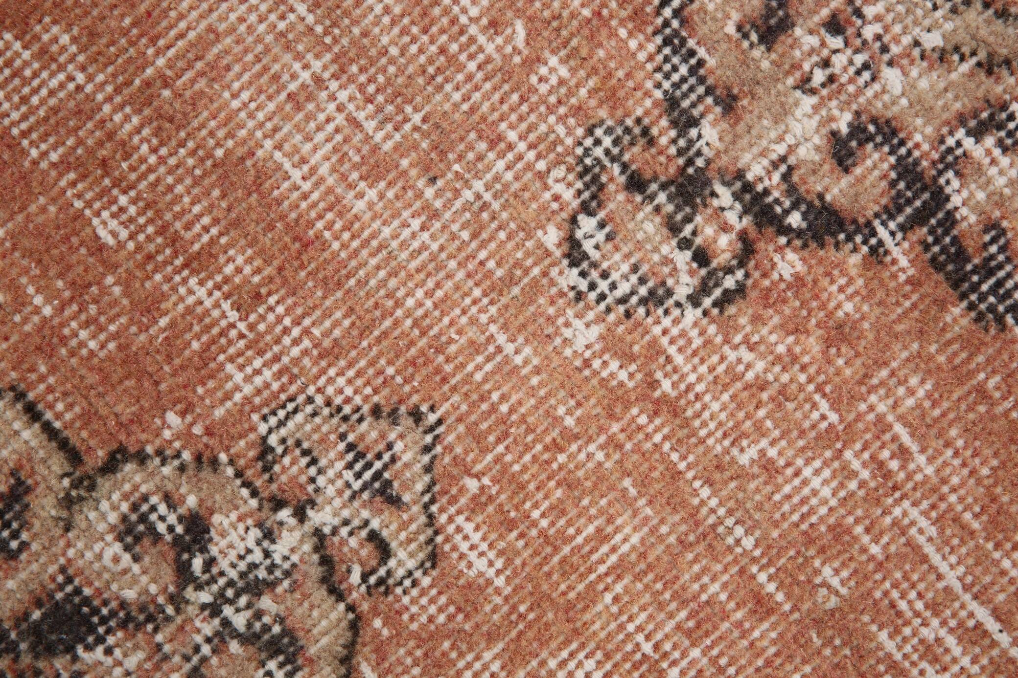 3x12 Brunt Red & Brown Vintage Runner Rug, 88x382Cm