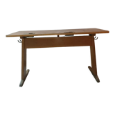 Table école avec encrier metal vintage Casala