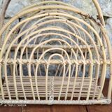 Rattan magazine holder