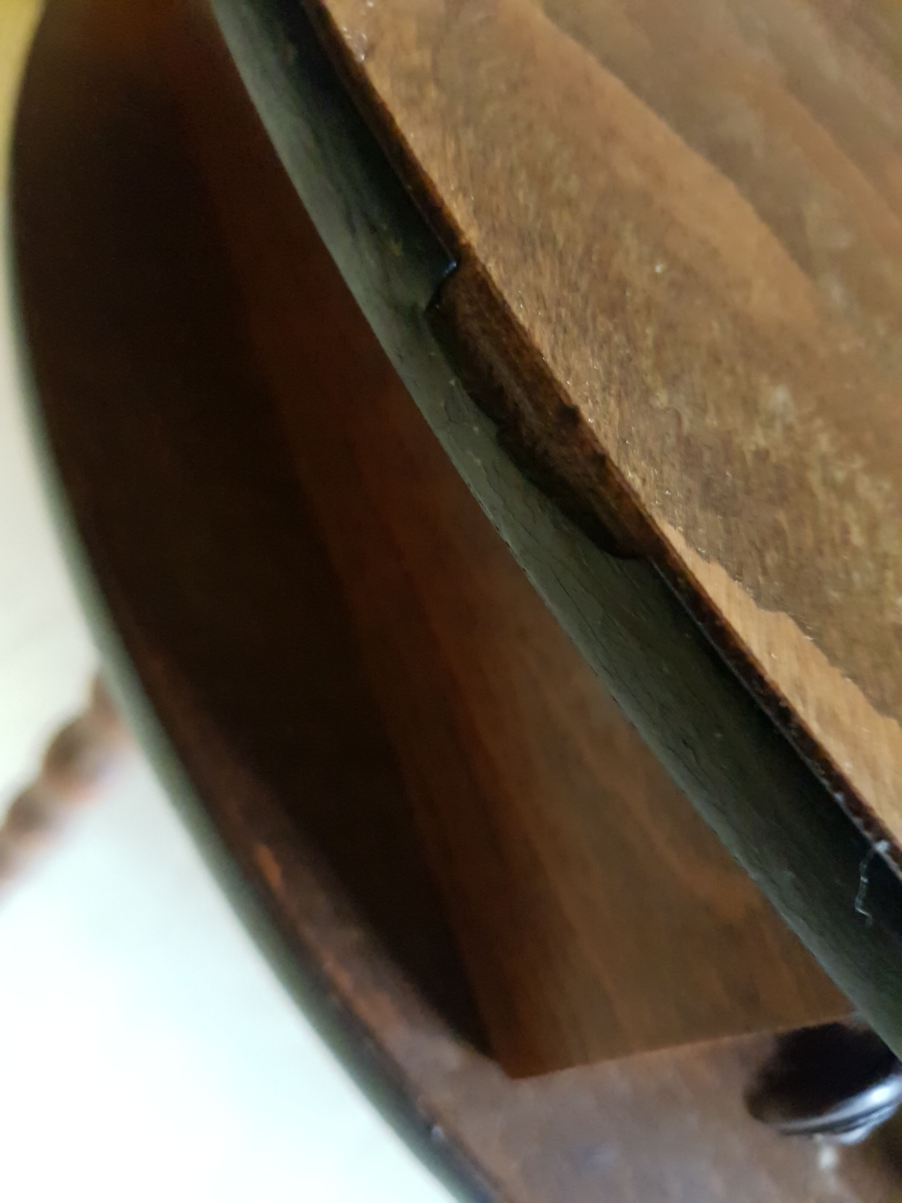 Table tripod vintage worker drawers turned legs