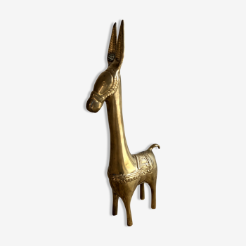 Brass donkey figurine